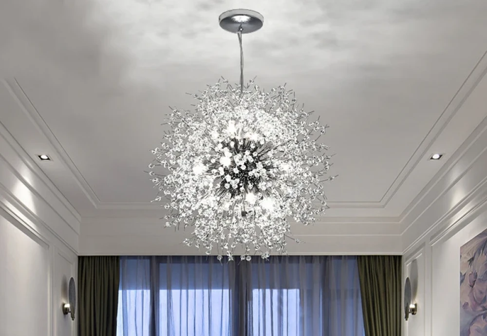 globe chandelier crystal